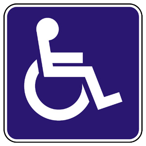 Značka - Dodatková tabuľka na označenie vyhradeného parkovacieho miesta pre osobu so zdravotným postihnutím (E15)
