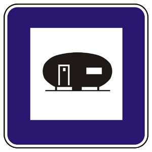 Značka - Táborisko pre obytné prívesy (II15b)