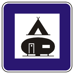 Značka - Táborisko pre stany a obytné prívesy (II15c)