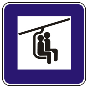 Značka - Sedačková lanovka (II17b)