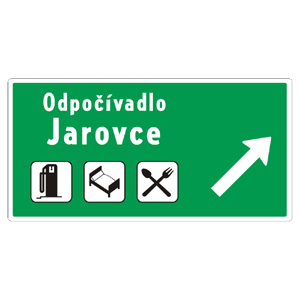 Značka - II18b: Odpočívadlo s objektmi služieb (vzor) (vzor)