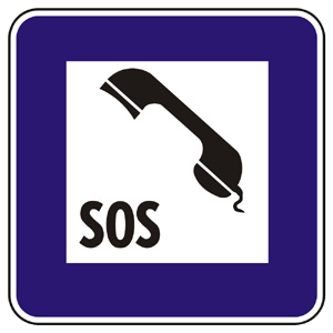 Značka - Telefón núdzového volania (II1a)