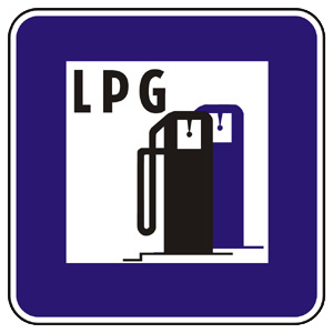 Značka - II8b: Čerpacia stanica skvapalneného ropného plynu (LPG) (LPG)