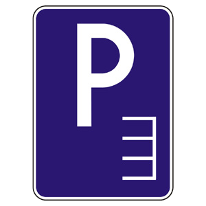 Značka - Parkovisko (kolmé státie) (IP13a)