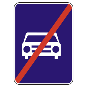 Značka - Koniec rýchlostnej cesty (IP22b)