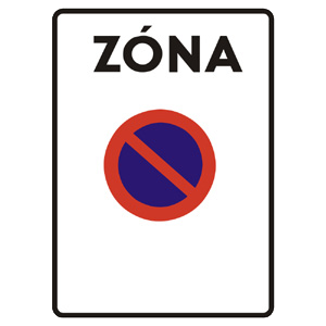 Značka - Zóna s dopravným obmedzením (IP24a)