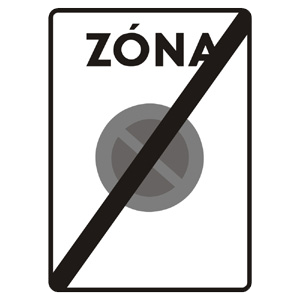 Značka - Koniec zóny s dopravným obmedzením (IP24b)
