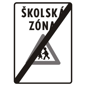 Značka - Koniec školskej zóny (IP26b)