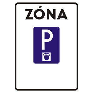 Značka - Zóna s plateným parkovaním (IP27a)
