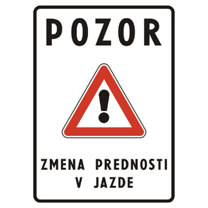 Značka - Zmena miestnej úpravy (IP30)