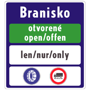 Značka - Všeobecné informácie o dopravných obmedzeniach (IP34a)