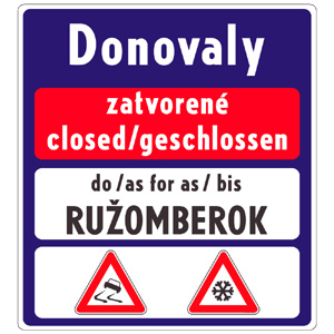 Značka - Všeobecné informácie o dopravných obmedzeniach (IP34c)