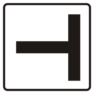 Značka - Tvar križovatky (vzor) (P12)