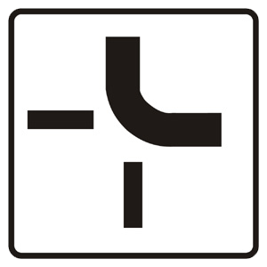 Značka - Tvar križovatky (vzor) (P13)