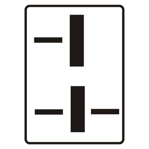 Značka - Tvar križovatky (vzor) (P15)