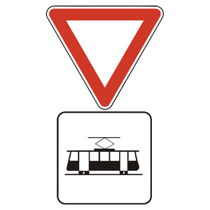 Značka - Daj prednosť v jazde električke (P3)