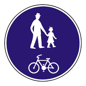 Značka - Cestička pre vyznačených užívateľov (C12)