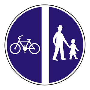 Značka - Cestička pre vyznačených užívateľov (C13)