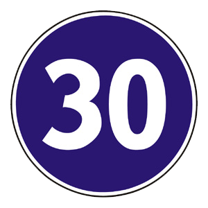 Značka - Najnižšia dovolená rýchlosť (C15)