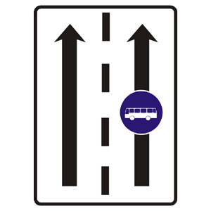 Značka - Vyhradený jazdný pruh (C24a)