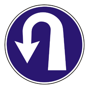 Značka - Prikázaný smer otáčania (C5)