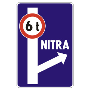 Značka - Návesť pred križovatkou s obmedzením (IS12)
