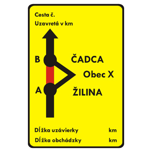 Značka - Návesť pred obchádzkou (odklonom) (IS16)