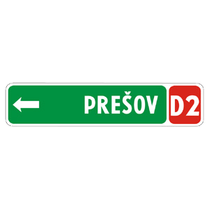 Značka - Smerová tabuľa pre príjazd k diaľnici (IS19b)