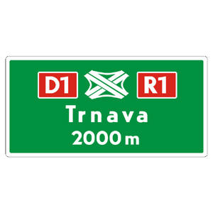 Značka - Návesť pred križovatkou (IS1a)