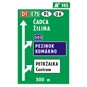 Značka - Návesť pred križovatkou (IS2)