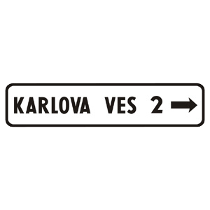 Značka - Smerová tabuľa k miestnemu cieľu (IS21)