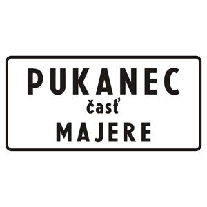 Značka - Miestna časť obce (IS36c)