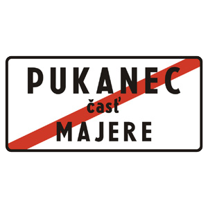 Značka - Koniec miestnej časti obce (IS36d)