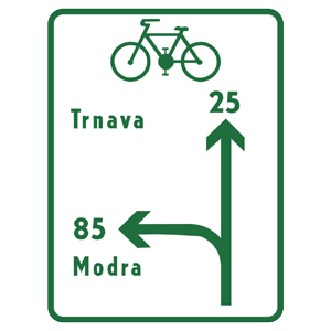 Značka - Návesť pred križovatkou pre cyklistov (IS40e)