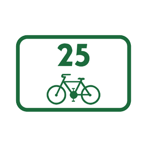 Značka - Smerová tabuľa pre cyklistov (IS40f)
