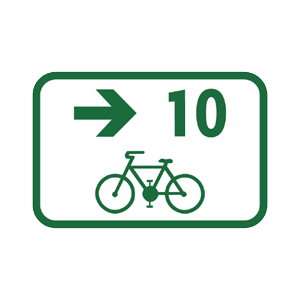 Značka - Smerová tabuľa pre cyklistov (IS40h)