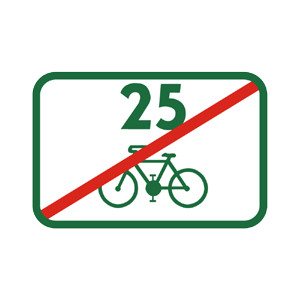 Značka - Koniec cyklistickej trasy (IS40i)