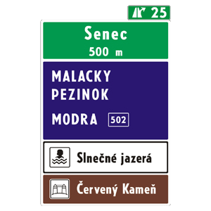 Značka - Návesť pred križovatkou (IS6)