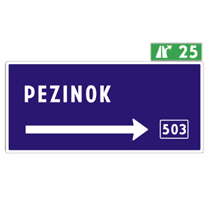 Značka - Smerová tabuľa (IS7a)
