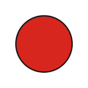 Značka - S1a: Signál s plným červeným svetlom so znamením Stoj!