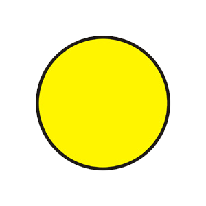 Značka - S1b: Signál s plným žltým svetlom so znamením Pozor!