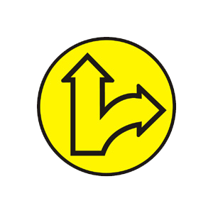 Značka - S3b: Kombinovaný signál so žltým svetlom pre dva smery so znamením Pozor!