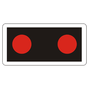 Značka - S9: Signál priecestného zabezpečovacieho zariadenia s červenými striedavo prerušovanými svetlami so znamením Stoj!