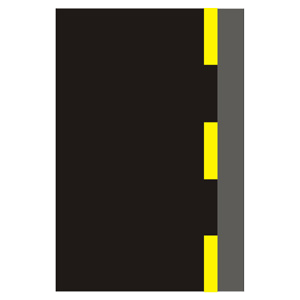 Značka - Žltá prerušovaná čiara (V12c)