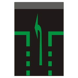 Značka - Cyklistická smerová šípka (V8b)