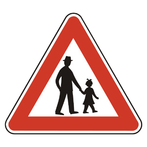 Značka - Pozor, chodci (A14)
