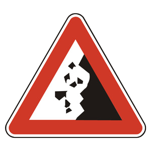 Značka - Padajúce kamene (A20)