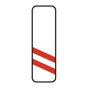 Značka - Návestná tabuľa ľavá (160 m) (A28a)