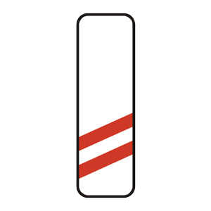 Značka - Návestná tabuľa pravá (160 m) (A28b)