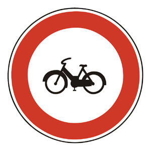 Značka - B10: Zákaz vjazdu mopedov (B10)